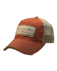 "Hold On Let Me Overthink This" Distressed Trucker Hat