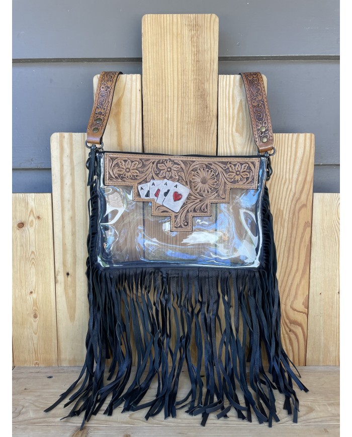 Fringe Tooled Envelope Crossbody from American Darling