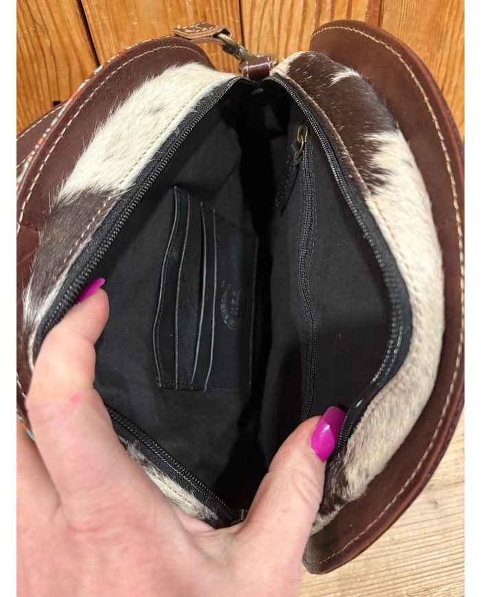 Boho White Canteen Crossbody