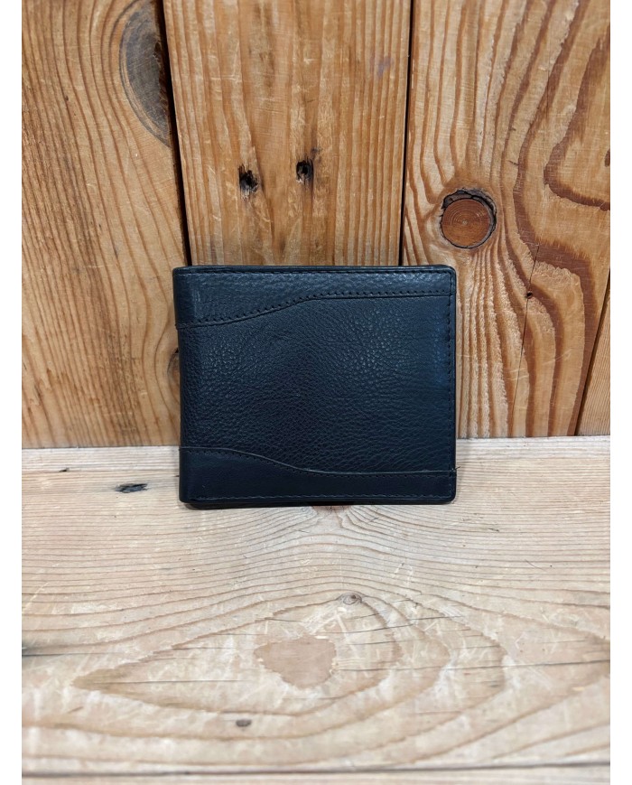 Black Side Flap Men's Wallet