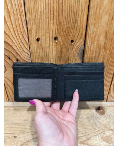 Black Side Flap Men's Wallet