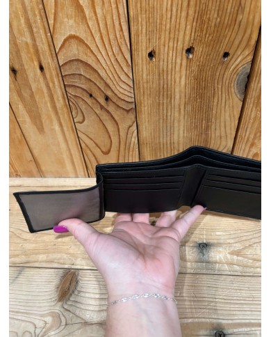 Black Side Flap Men's Wallet