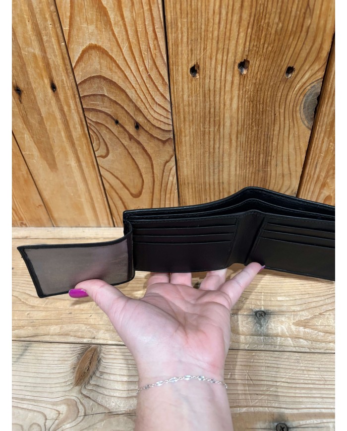 Black Side Flap Men's Wallet