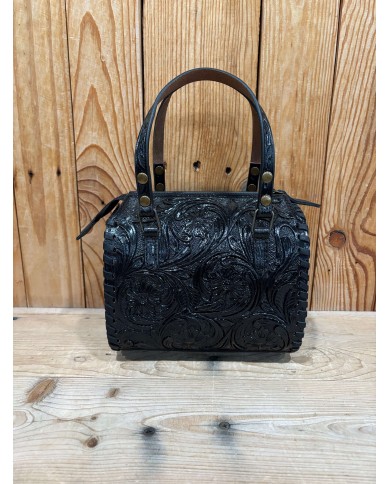 Black Cowhide Mini Speedy Crossbody