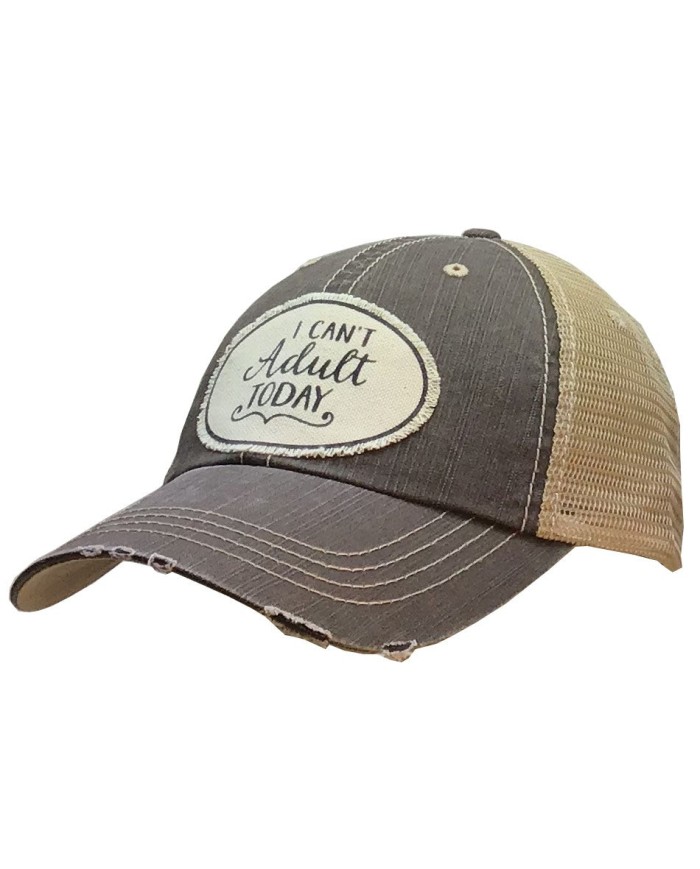"I Can't Adult Today" Distressed Trucker Hat