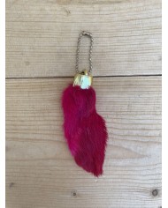 Pink Rabbit Foot Keychain