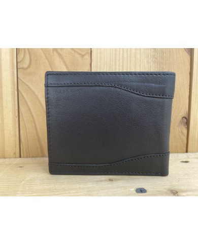 Black Side Flap Wallet