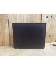 Goat Skin Bi-fold Black Wallet