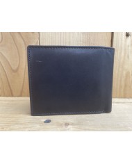 Goat Skin Bi-fold Black Wallet