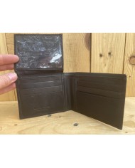 Goat Skin Bi-fold Black Wallet