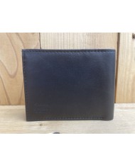 Lamb Skin Bi-fold Black Wallet