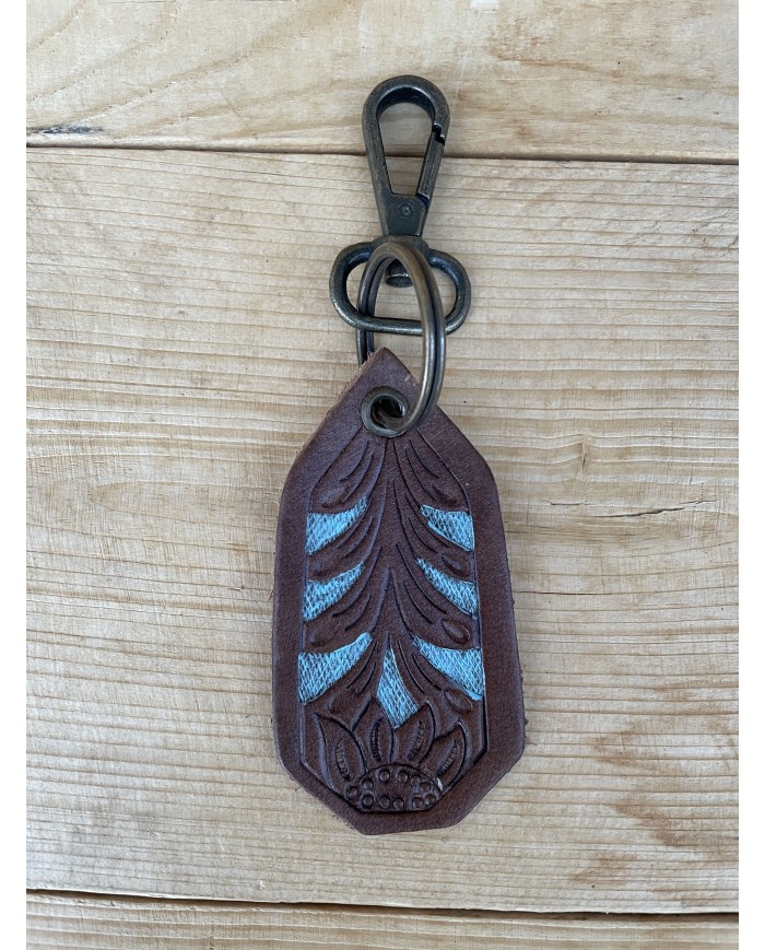 Turquoise Petal Keychain