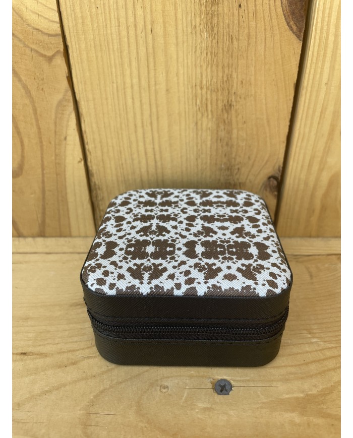 Brown Cowhide Mini Jewelry Box