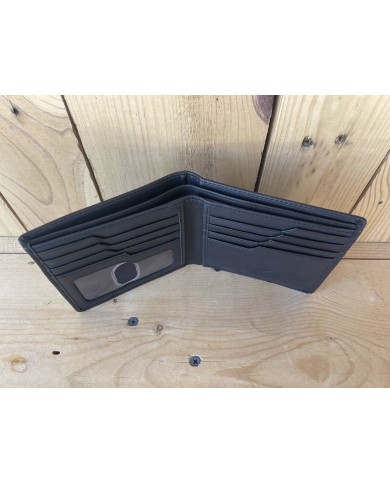 Black Slim Bi-fold Wallet