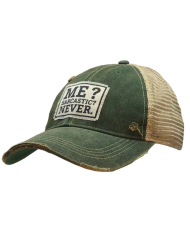 "Me? Sarcastic? Never?" Distressed Trucker Hat