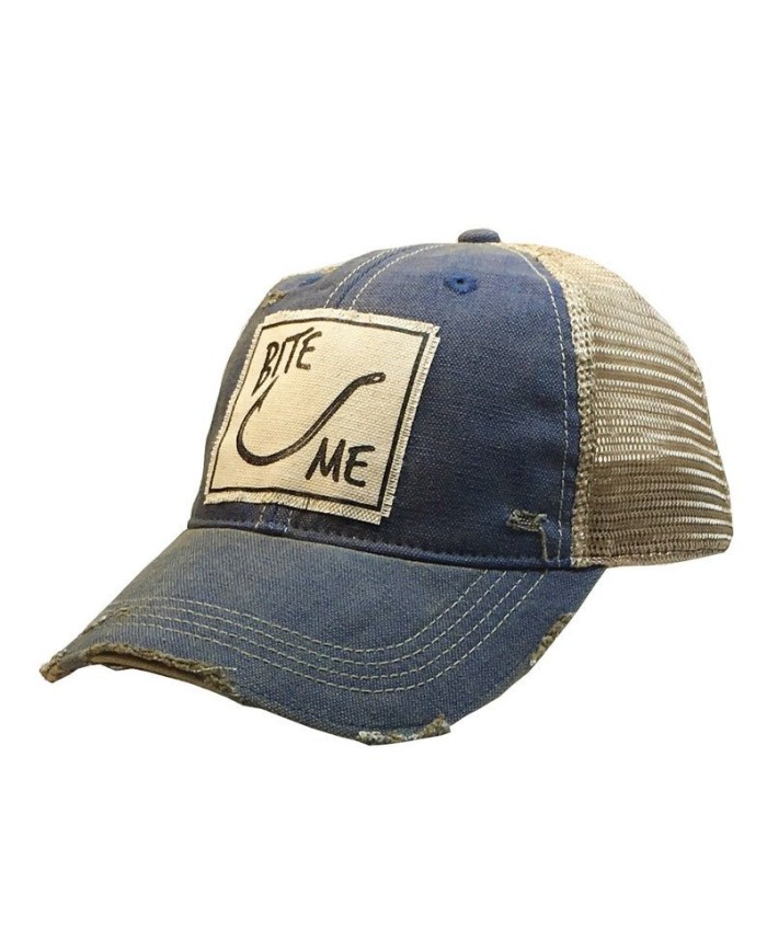 "Bite Me" Distressed Trucker Hat