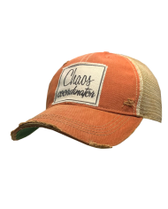 "Chaos Coordinator" Distressed Trucker Hat